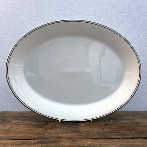 Royal Doulton Platinum Concord Oval Serving Platter, 16.5"