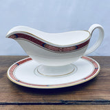 Royal Worcester Beaufort Rust Gravy Boat & Stand