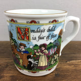 Royal Worcester Monday's Child Birthday Mug