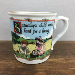Royal Worcester Birthday Mugs - Saturday's Child