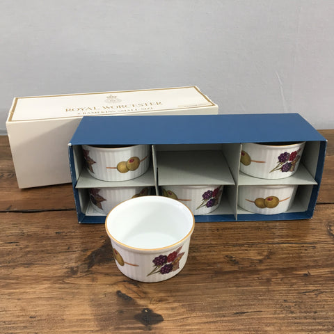 Royal Worcester Evesham Gold 6 x Ramekins