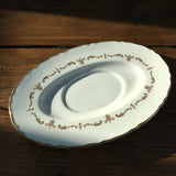 Royal Worcester Gold Chantilly Gravy Boat Saucer