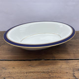 Royal Worcester Howard Cobalt Blue Gold Trim Oval Serving Dish