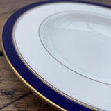 Royal Worcester Howard Cobalt Blue Gold Trim Soup Plate