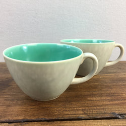 Poole Pottery Twintone Celadon Wide Tea Cup