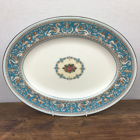 Wedgwood Florentine Turquoise Oval Serving Platter, 15"